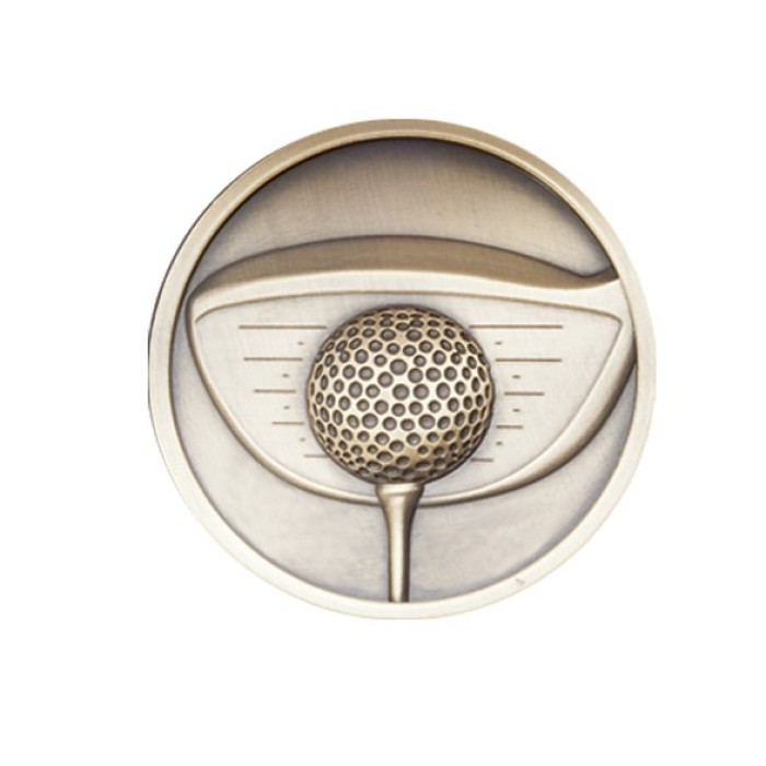 LINK SERIES GOLF DRIVER MEDAL - GOLD - 70MM 